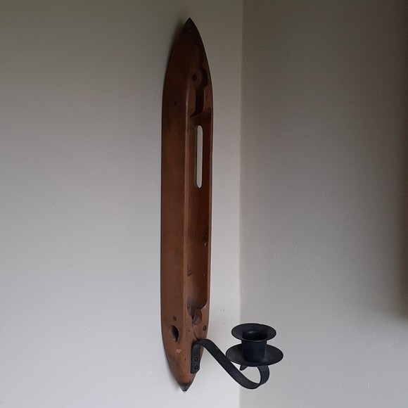 Shambow shuttle company Antique weaving loom candle holder vintage candlestick - Picture 1 of 7